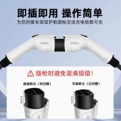 适配比亚迪唐宋秦元充电桩延长线新能源汽车双枪头7kw充电枪32A