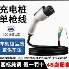 充电桩枪线 换枪头线缆新能源电动汽车交流充电枪16A32A7KW延长线